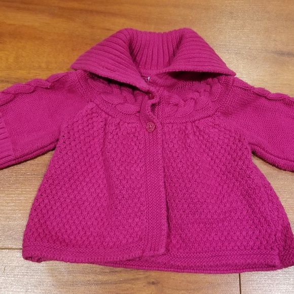 Baby Gap Girls Ivory Cable Knit Ruffle LS Sweater Dress NWT
